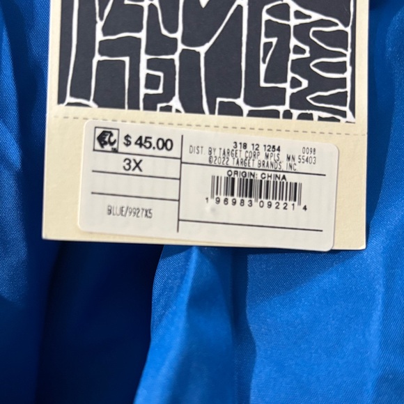 ⭐️ Target Black History Month Adult Plus Size Cropped Shacket - Blue 3X - Picture 2 of 2